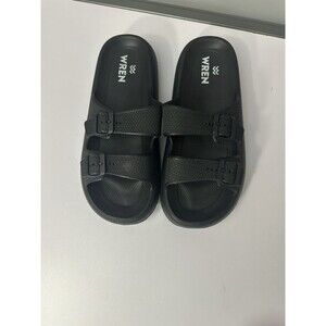 Wren Black Recovery Slides - Men’s Size 11-12 Sandals Slip On Shoes 44-45 NWOT